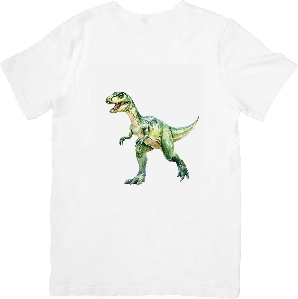 Watercolor T-Rex Dinosaur T-Shirt | Realistic Green Dino Graphic Tee | Kids Dinosaur Gift