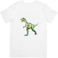 Thumbnail for Watercolor T-Rex Dinosaur T-Shirt | Realistic Green Dino Graphic Tee | Kids Dinosaur Gift
