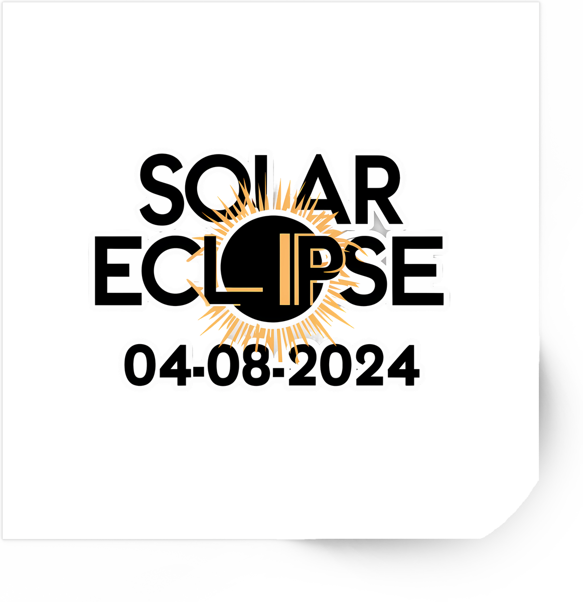 Solar Eclipse 2024 Sticker | Total Eclipse 04-08-2024 Vinyl Decal | Astronomy Souvenir Gift