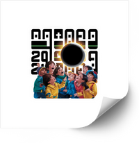 Thumbnail for Solar Eclipse 2024 Kids Watching Sky Sticker | Colorful Commemorative Astronomy Vinyl Decal