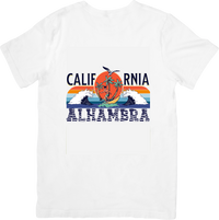 Thumbnail for California Alhambra Retro Sunset Beach T-Shirt | Vintage Surfing Palm Trees Graphic Tee