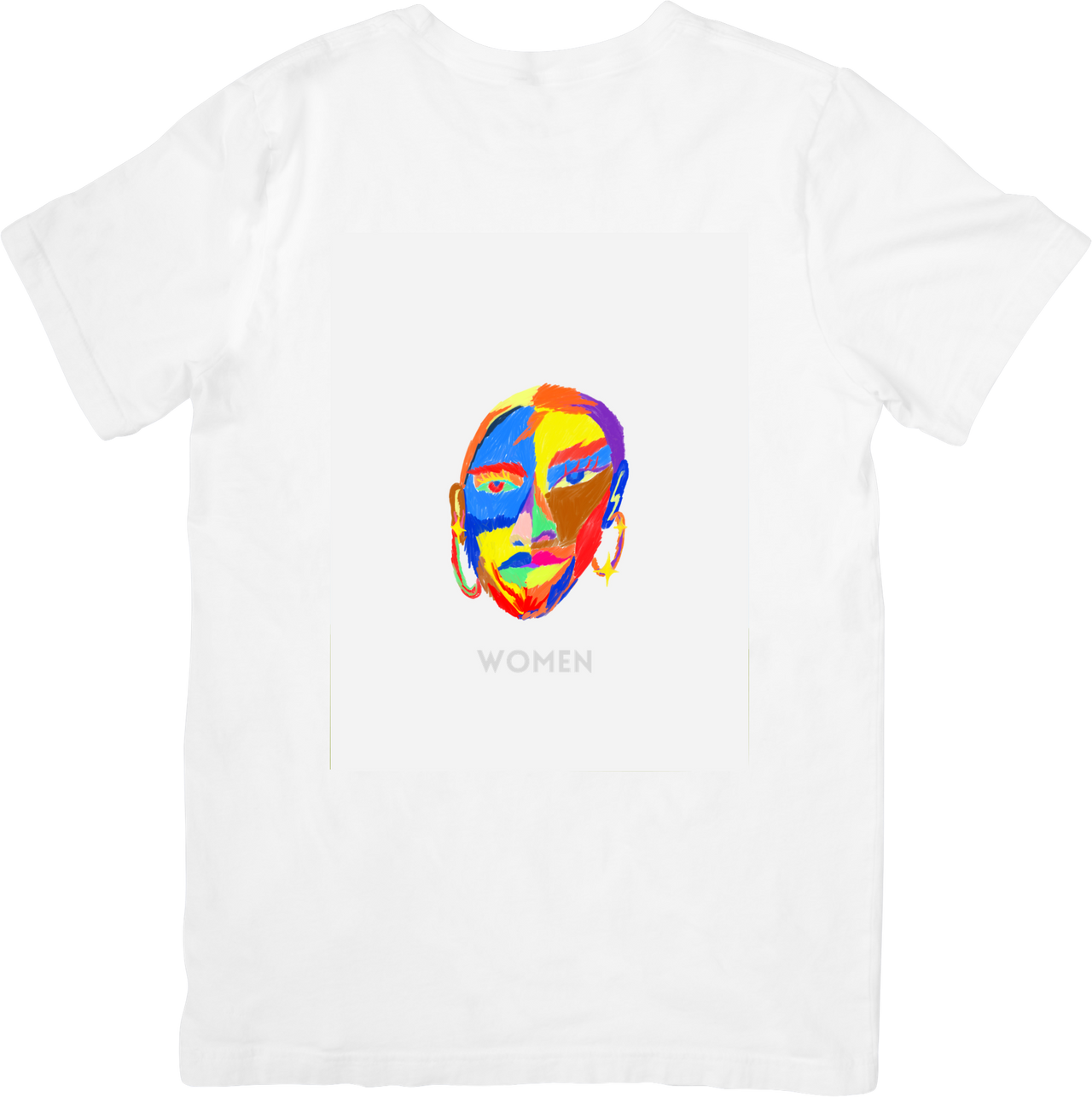 Colorful Women Face Portrait T-Shirt | Bold Abstract Pop Art Graphic Tee | Feminist Gift