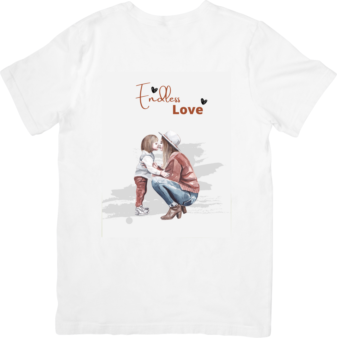 Endless Love Mother And Child T-Shirt | Soft Watercolor Mom Hug Graphic Tee | Mothers Day Gift