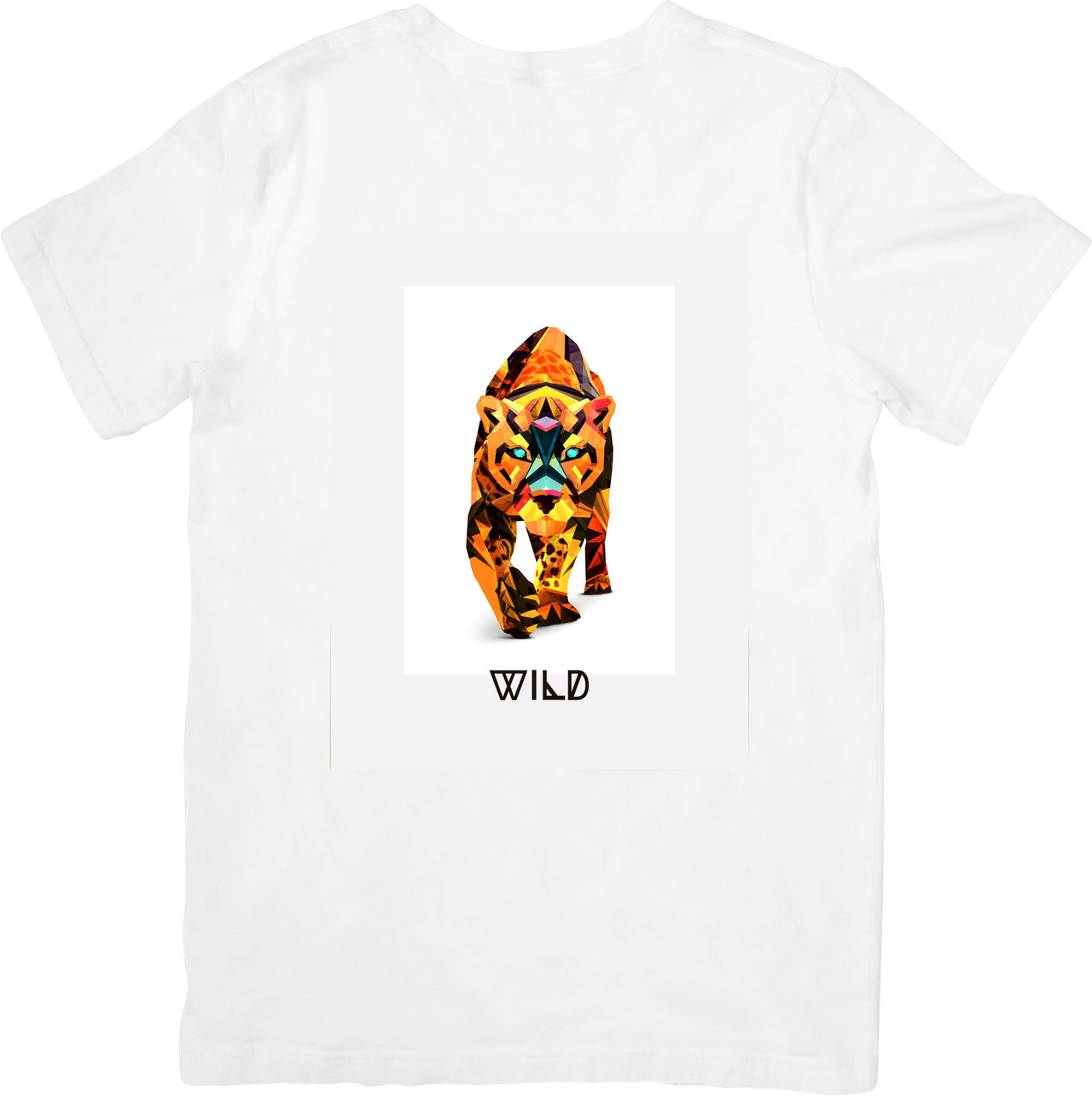 Wild Geometric Tiger T-Shirt | Bold Colorful Low Poly Big Cat Graphic Tee