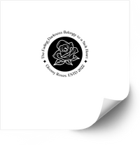 Thumbnail for Gloomy Roses ESTD 2022 Sticker | Dark Floral Quote Circle Vinyl Decal