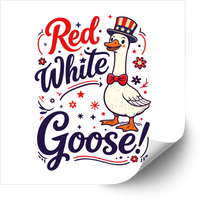 Thumbnail for Red White And Goose Sticker | Patriotic Funny 4th Of July Goose Vinyl Decal