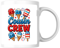 Thumbnail for Cousin Crew Mug | Patriotic Ice Cream & Popsicle Coffee Mug | 4th Of July Family Gift