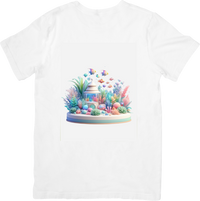 Thumbnail for Pastel Underwater Coral Reef T-Shirt | Cute 3D Aquarium Graphic Tee | Ocean Lover Gift