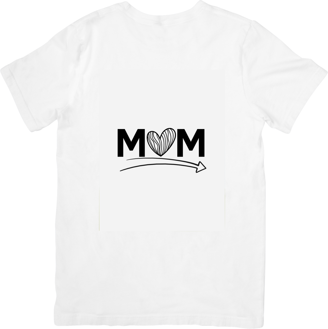 Mom Heart Arrow T-Shirt | Minimalist Black And White Mom Graphic Tee | Mothers Day Gift