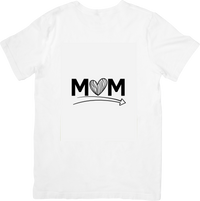 Thumbnail for Mom Heart Arrow T-Shirt | Minimalist Black And White Mom Graphic Tee | Mothers Day Gift