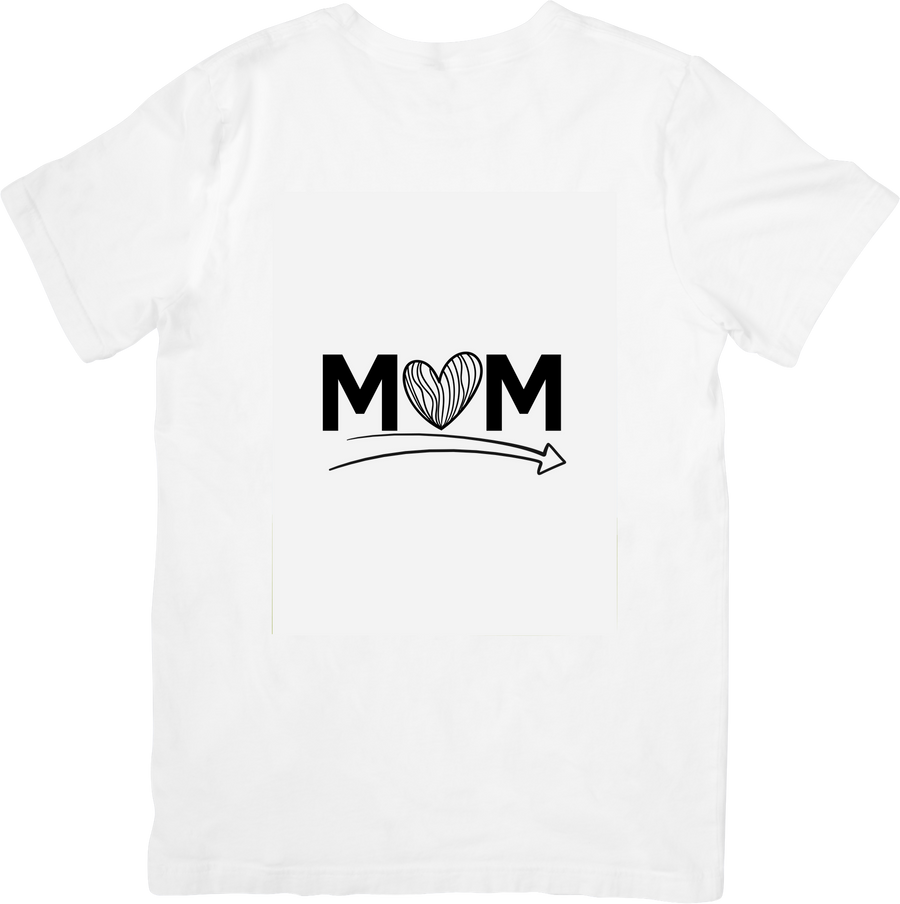 Mom Heart Arrow T-Shirt | Minimalist Black And White Mom Graphic Tee | Mothers Day Gift