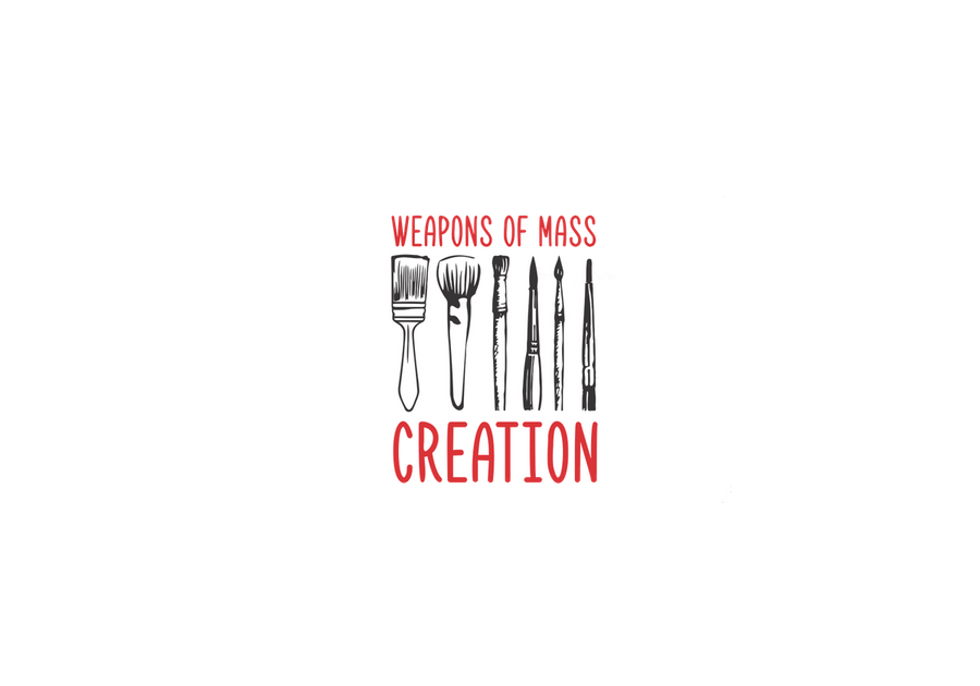 Weapons Of Mass Creation Throw Pillow | Artist Paintbrush Decorative Pillow | Painter Art Gift
