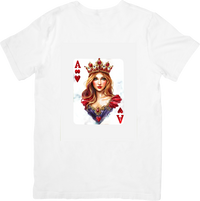 Thumbnail for Ace Of Hearts Queen T-Shirt | Royal Playing Card Graphic Tee | Poker Casino Gift